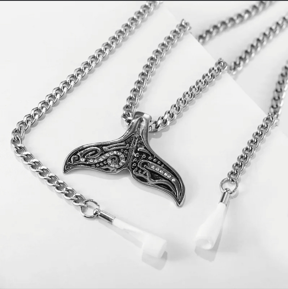 Mermaid fin airpod antilost chain